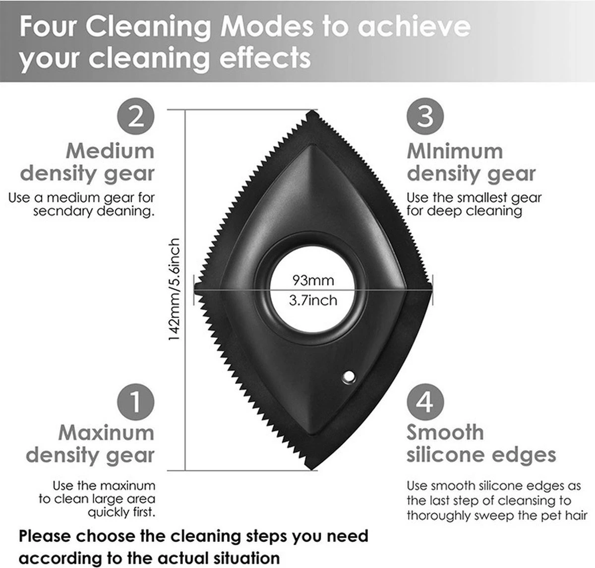 HairClean® Huisdierhaar Verwijderaar- Zwart - Haar Verwijderaar - Huisdieren - Hond En Kat - Pluizen Verwijderaar- 6 HairClean® Huisdierhaar Verwijderaar- Zwart - Haar Verwijderaar - Huisdieren - Hond En Kat - Pluizen Verwijderaar- - Afbeelding 4