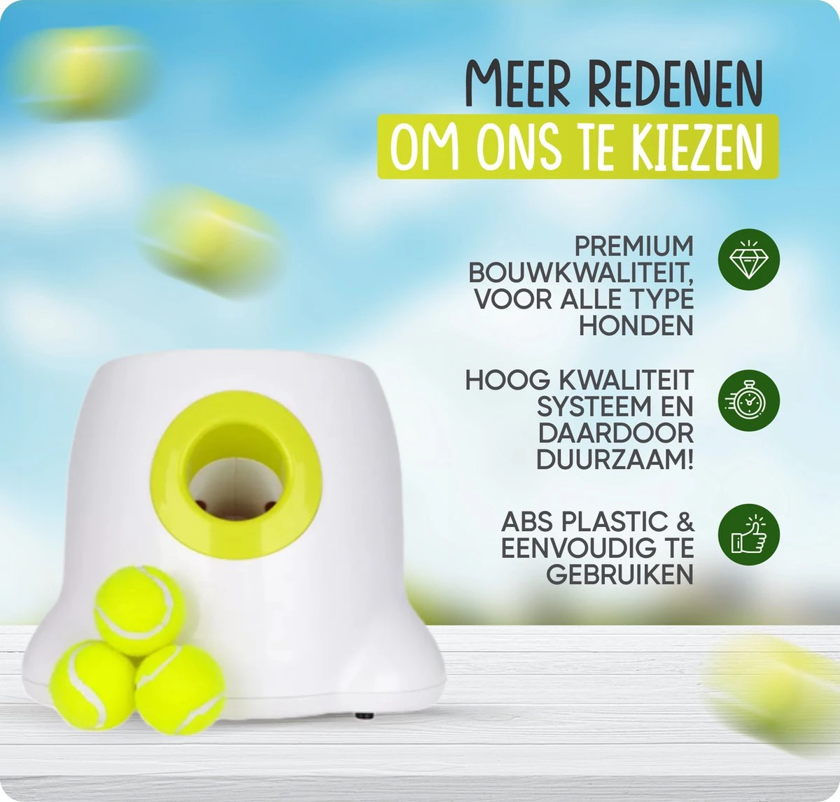 VEDIC® - Automatische Ballenwerper - Hondenspeelgoed - Ballenschieter Voor Honden 8 VEDIC® - Automatische Ballenwerper - Hondenspeelgoed - Ballenschieter Voor Honden - Afbeelding 6