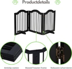 Paws & Claws - Hondenhek –Deurhekje - Dog Barrier - 154,5 X 61 Cm - Opvouwbaar - Zwart -Honden Benodigdheden Verkoop 1200x1149 5