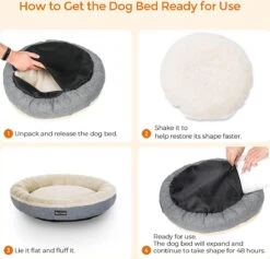 Hoppa! Hondenbed, Kattenbed, Donut, Ø 50 Cm, Lichtgrijs -Honden Benodigdheden Verkoop 1200x1150 10