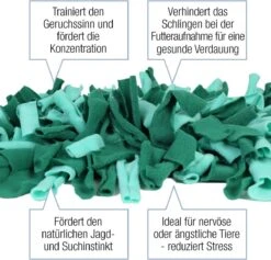 Bella & Balu Snuffelmat Voor Honden (45 X 30 Cm) - Het Snuffelmatten Dient Als Interactief Zoekspel, Bevordert Het Natuurlijk Zoeken Naar Voedsel En Traint De Reukzin Van Uw Hond (Groen) -Honden Benodigdheden Verkoop 1200x1150 18
