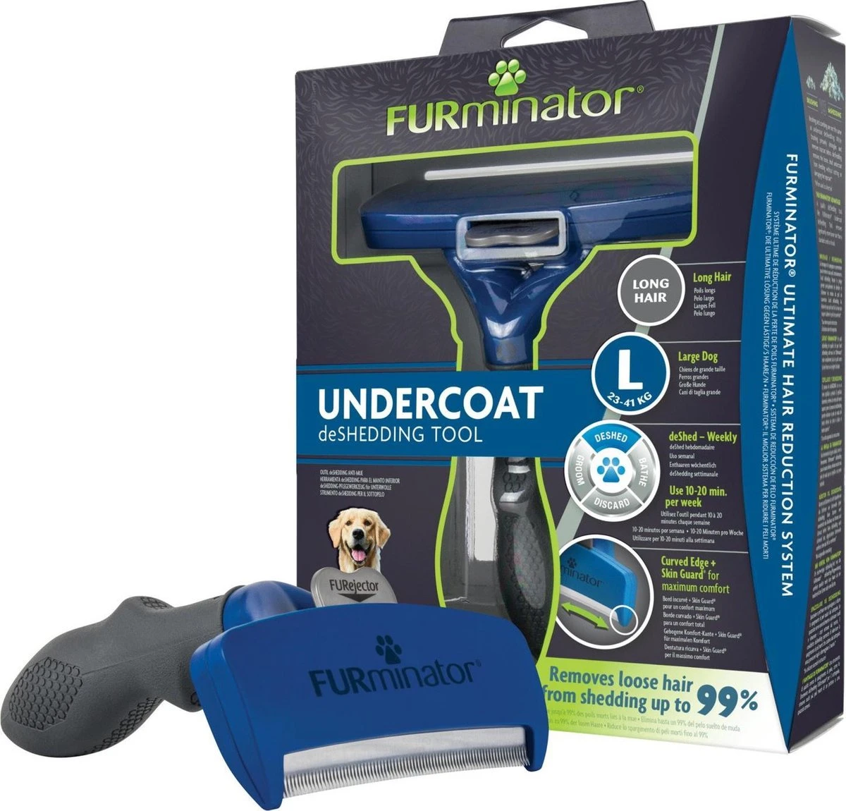 Furminator Deshedding Dog Undercoat L Long Hair 4 Furminator Deshedding Dog Undercoat L Long Hair - Afbeelding 2