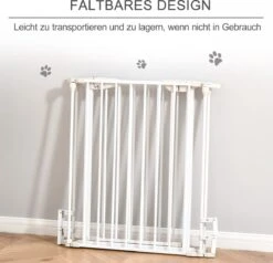 PawHut Afschermhek Voor Honden Veiligheidshek Hondenhek 3 Elementen Kunststof Wit D06-100V01 -Honden Benodigdheden Verkoop 1200x1156 5