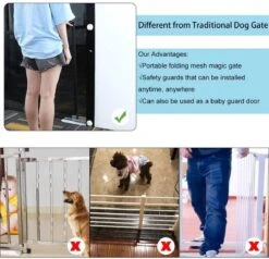 Merkloos ACE Pets – Oprolbaar Hondenrek Voor Binnen - Traphekje Hond Zonder Boren - Veiligheidshek Deurhekje - 180 X 72 Cm - Zwart -Honden Benodigdheden Verkoop 1200x1157 6