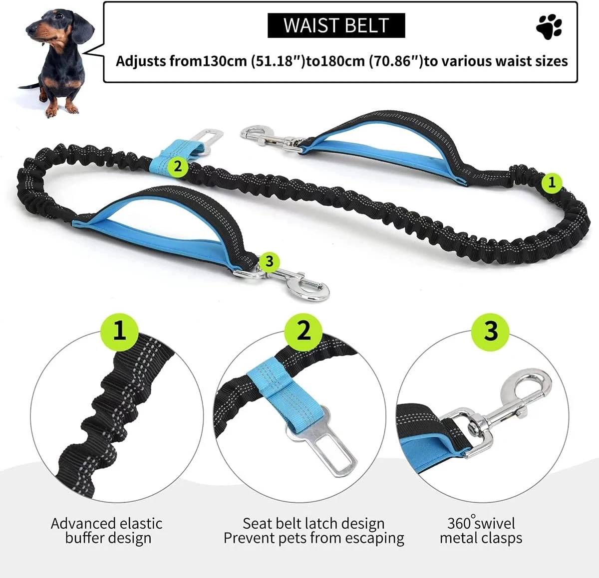 BOTC Looplijn Hond Met Heupriem Voor Hardlopen - Met Drinkbak Hond - Hondenriem - 1 Roll Poep Zakjes - Zwart 12 BOTC Looplijn Hond Met Heupriem Voor Hardlopen - Met Drinkbak Hond - Hondenriem - 1 Roll Poep Zakjes - Zwart - Afbeelding 10