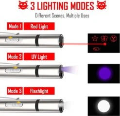 Merkloos Laserpen - Laserlamp - Laserpointer - Laser - Zaklamp - UV-Licht - Multifunctioneel - 7 Verschillende Standen - Dierenspeelgoed - USB-oplaadbaar -Honden Benodigdheden Verkoop 1200x1160 21
