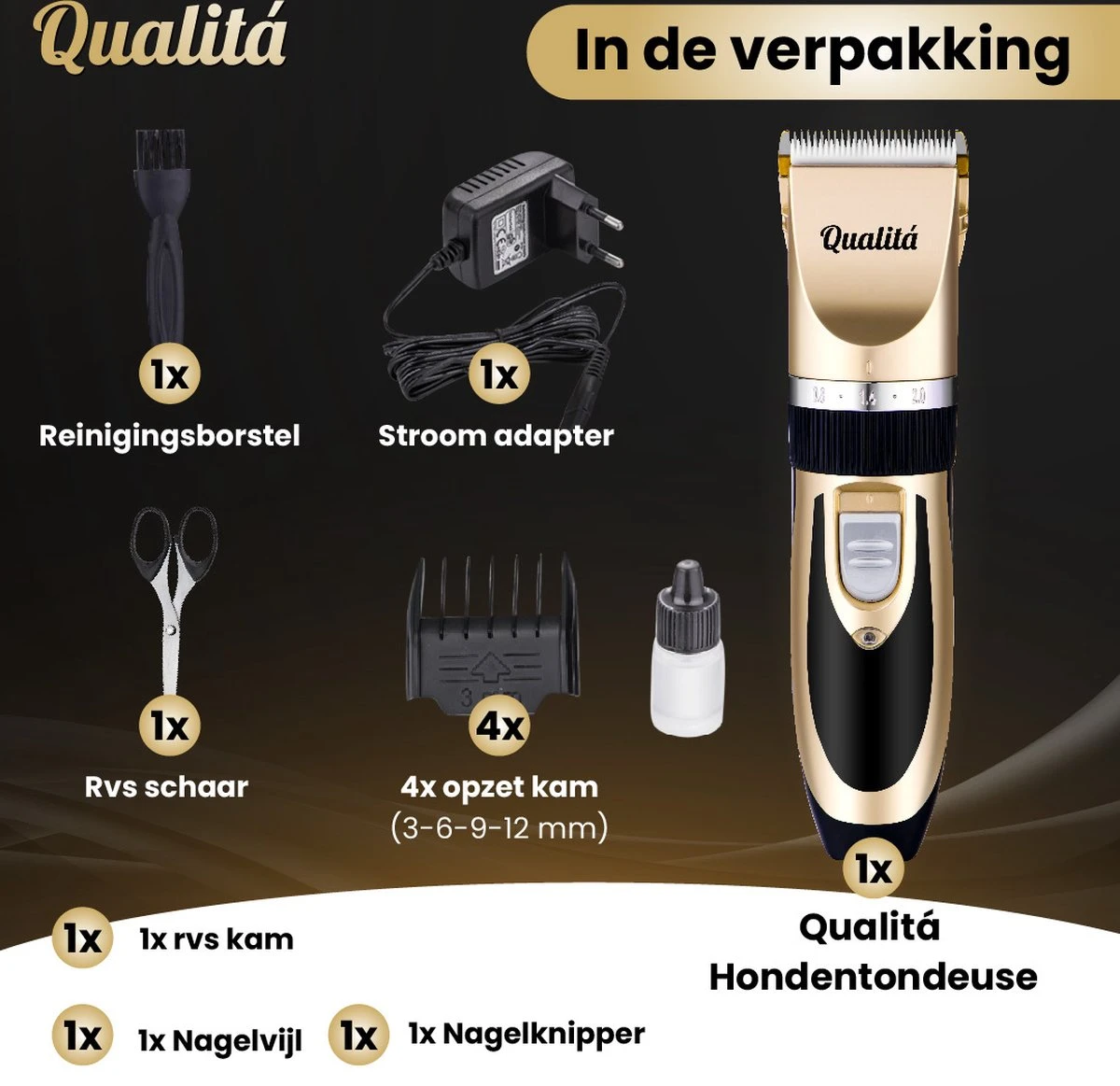 Merkloos Professionele Honden Tondeuse Set - Tondeuse Voor Huisdier Honden En Katten - Hondentrimmer - Hondentondeuse 9 Merkloos Professionele Honden Tondeuse Set - Tondeuse Voor Huisdier Honden En Katten - Hondentrimmer - Hondentondeuse - Afbeelding 7
