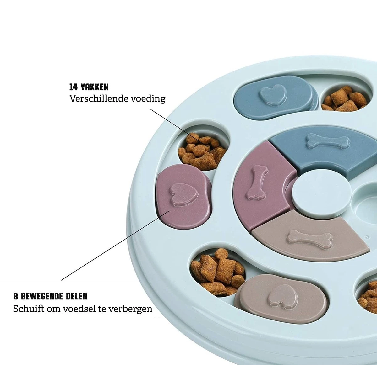 Hondenpuzzel – Hondenspeelgoed – Puppy Puzzel – Intelligentie Speelgoed – Anti Schrok Speeltje – Puppy Voerbak 4 Hondenpuzzel – Hondenspeelgoed – Puppy Puzzel – Intelligentie Speelgoed – Anti Schrok Speeltje – Puppy Voerbak - Afbeelding 2