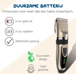 Pawwy Dieren Tondeuse Set Draadloos Voor Honden En Katten – Voor Dikke Vacht - Hondentondeuse – Hondentrimmer - Scheerapparaat - Goud 18 Pawwy Dieren Tondeuse Set Draadloos Voor Honden En Katten – Voor Dikke Vacht - Hondentondeuse – Hondentrimmer - Scheerapparaat - Goud -Honden Benodigdheden Verkoop 1200x1165 7