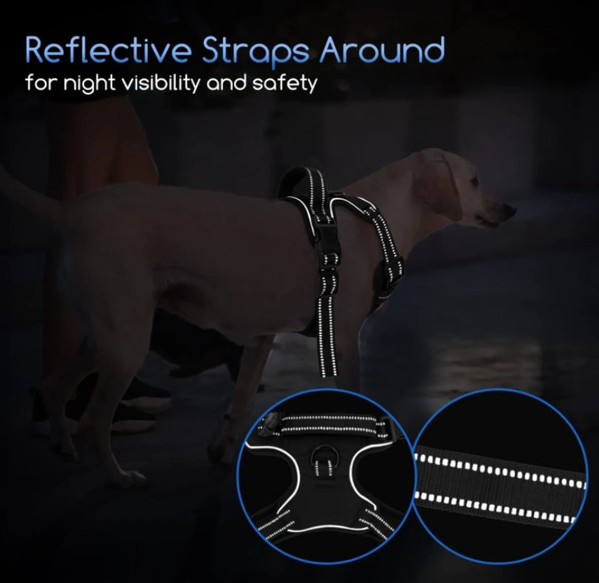 Nobleza 42ZHW - Hondenharnas - Hondentuigje - Anti Trek - S - Zwart 9 Nobleza 42ZHW - Hondenharnas - Hondentuigje - Anti Trek - S - Zwart - Afbeelding 7