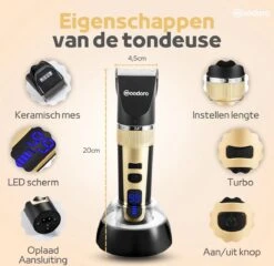 Woodoro Professionele 2-in-1 Hondentondeuse Voor Dikke Vacht – Draadloze Honden Tondeuse & Hondentrimmer – Stille Tondeuse Katten & Honden Trimset -Honden Benodigdheden Verkoop 1200x1167 5