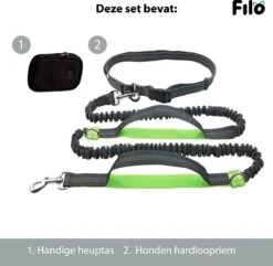 Filo Elastische Hondenriem Middel - Hardlopen En Wandelen - Hardloopriem Hond Handsfree Met Heuptasje - Looplijn Met Heupriem - Canicross Gordel Honden - Riemen - Heupgordel - Leiband -Honden Benodigdheden Verkoop 1200x1170 9