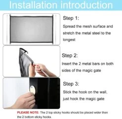 Merkloos ACE Pets – Oprolbaar Hondenrek Voor Binnen - Traphekje Hond Zonder Boren - Veiligheidshek Deurhekje - 180 X 72 Cm - Zwart -Honden Benodigdheden Verkoop 1200x1172 7