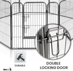 MaxxPet Puppyren - Hondenbench - Hondenren- Puppyren Met 8 Kennelpanelen - Staal -80 X 80 Cm Ø 210 Cm -Honden Benodigdheden Verkoop 1200x1172 8