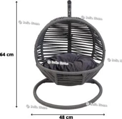 Merkloos Mini Hangstoel Swing Simba Kat / Hond Grijs -Honden Benodigdheden Verkoop 1200x1174 16