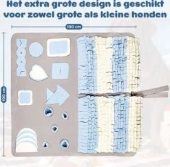 Snuffelmat Hond - Likmat Hond - Honden Speelgoed Intelligentie - Anti Schrokbak Hond - Honden Speeltjes - 100cmx100cm -Honden Benodigdheden Verkoop 1200x1174 21