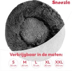 Snoozle Donut Hondenmand - Zacht En Luxe Hondenkussen - Wasbaar - Fluffy - Hondenmanden - 50cm - Grijs -Honden Benodigdheden Verkoop 1200x1178 12