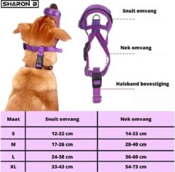 Sharon B Muilkorf Paars Maat M - Fleece - Wasbaar - Reflecterend -Honden Benodigdheden Verkoop 1200x1179 5