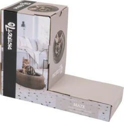 District 70 MAZE 3-in-1 Opvouwbare Kartonnen Kattenmand - Inclusief Catnip Balletje - Voor Slapen, Spelen En Krabben! -Honden Benodigdheden Verkoop 1200x1180 10