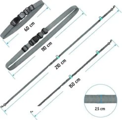 Oak's First Elastische En Diervriendelijke Looplijn Met Heupriem - Hondenriem - 150cm/210cm - Grijs -Honden Benodigdheden Verkoop 1200x1180 9