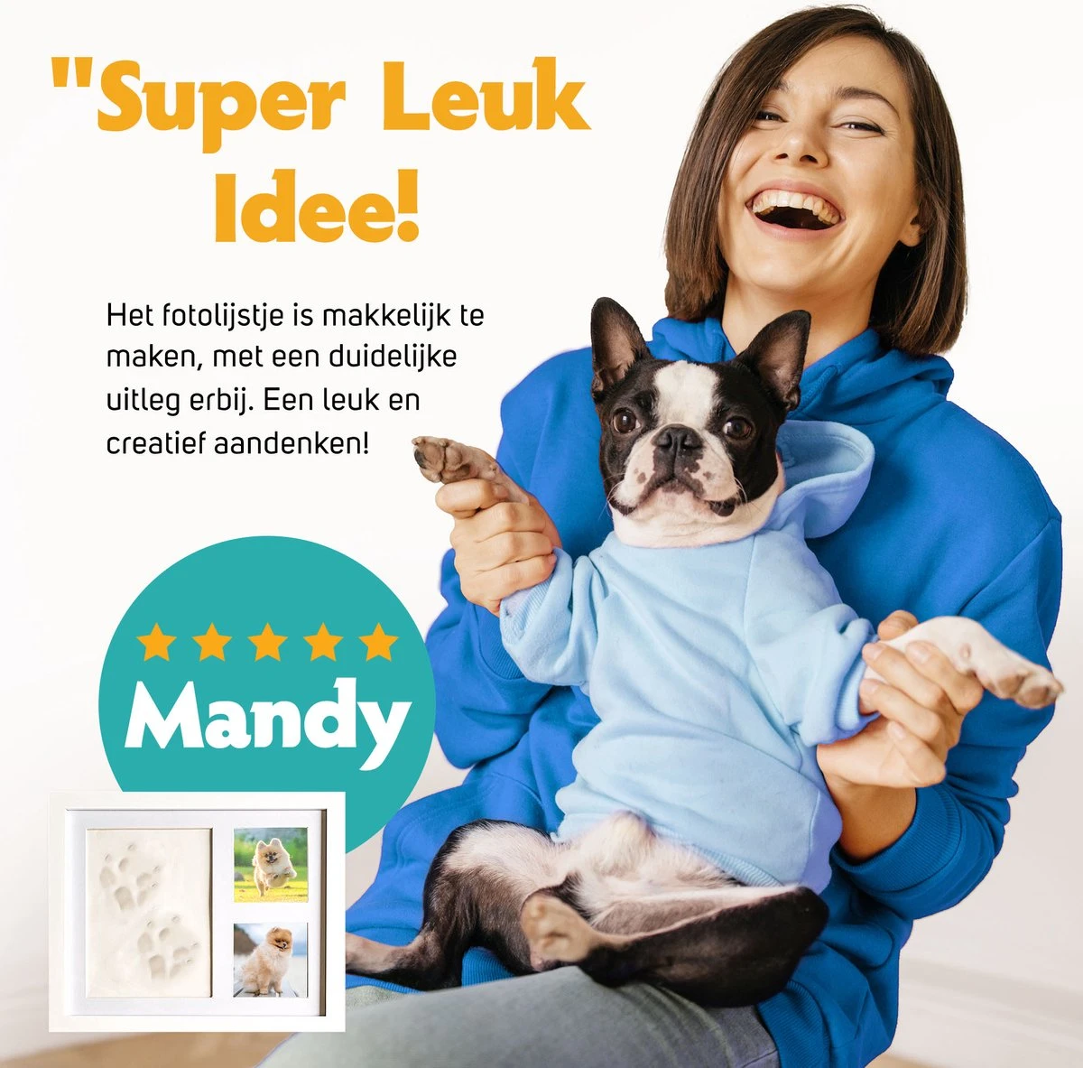 Honden Fotolijst Met Kleiafdruk - Gipsafdruk - Speelgoed Voor Dieren - Pootafdruk Hond - Puppy Speelgoed - Gipsafdruk Huisdier 6 Honden Fotolijst Met Kleiafdruk - Gipsafdruk - Speelgoed Voor Dieren - Pootafdruk Hond - Puppy Speelgoed - Gipsafdruk Huisdier - Afbeelding 4