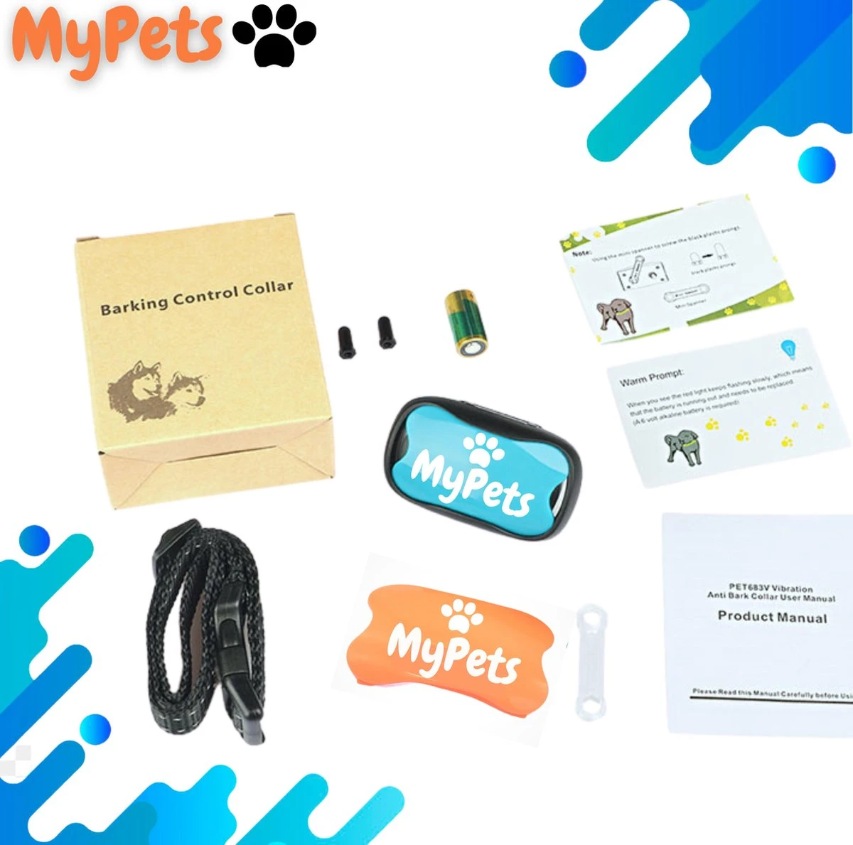 MyPets™ Anti-blafband - Anti Blaf Apparaat - Voor Kleine Honden En Grote Honden - Diervriendelijk - Opvoedingshalsband - Trainingshalsband - 2022/2023 Versie - Inclusief Batterijen 8 MyPets™ Anti-blafband - Anti Blaf Apparaat - Voor Kleine Honden En Grote Honden - Diervriendelijk - Opvoedingshalsband - Trainingshalsband - 2022/2023 Versie - Inclusief Batterijen - Afbeelding 6