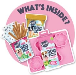 Smoofl Honden Lekkernij - Starter Kit Om Je Eigen Honden Ijs Te Maken, Kit Met 2 Ijsmixen Voor Honden, Pindakaas En Aardbei Smaak, Een Pootvormige Silicone Vorm - Voor 4 Hondenijsjes -Honden Benodigdheden Verkoop 1200x1189 4