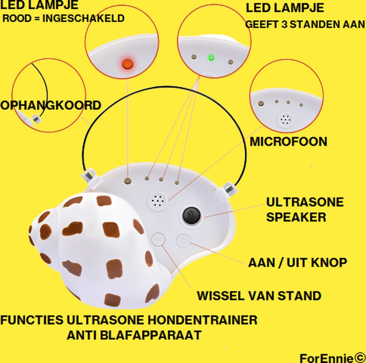 Merkloos Ultrasone Hondentrainer - Anti Blafapparaat | Anti Blaf Apparaat | Anti Blafband | Dierendag | Trainer | Design | Schelp | Retro | Blafband Voor Honden 4 Merkloos Ultrasone Hondentrainer - Anti Blafapparaat | Anti Blaf Apparaat | Anti Blafband | Dierendag | Trainer | Design | Schelp | Retro | Blafband Voor Honden - Afbeelding 2