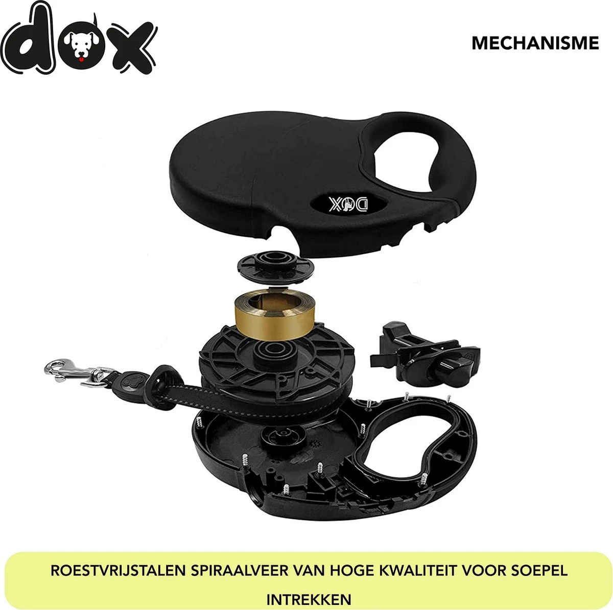 DDOXX Intrekbare Hondenriem, Reflecterend | Vele Kleuren & Maten | Voor Kleine & Grote Honden | Intrekbare Hondenriem Puppy Kat | Hondenriem Accessoires Hond | XS, 3 M, Tot 8 Kg, Geel 7 DDOXX Intrekbare Hondenriem, Reflecterend | Vele Kleuren & Maten | Voor Kleine & Grote Honden | Intrekbare Hondenriem Puppy Kat | Hondenriem Accessoires Hond | XS, 3 M, Tot 8 Kg, Geel - Afbeelding 5