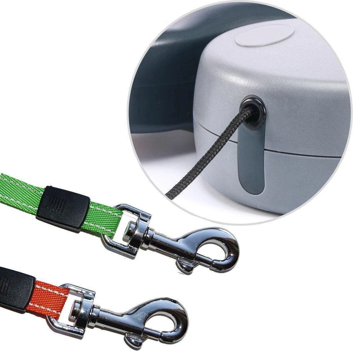 Merkloos Dubbele Hondenriem Voor Twee Honden - Grijs - Tot 22 Kg (per Hond) - 300 Cm 5 Merkloos Dubbele Hondenriem Voor Twee Honden - Grijs - Tot 22 Kg (per Hond) - 300 Cm - Afbeelding 3