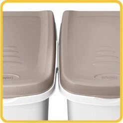 Stefanplast Voerton 25 Liter Wit / Bruin Voor Circa 10 Kg. Hondenvoer -Honden Benodigdheden Verkoop 1200x1196 2