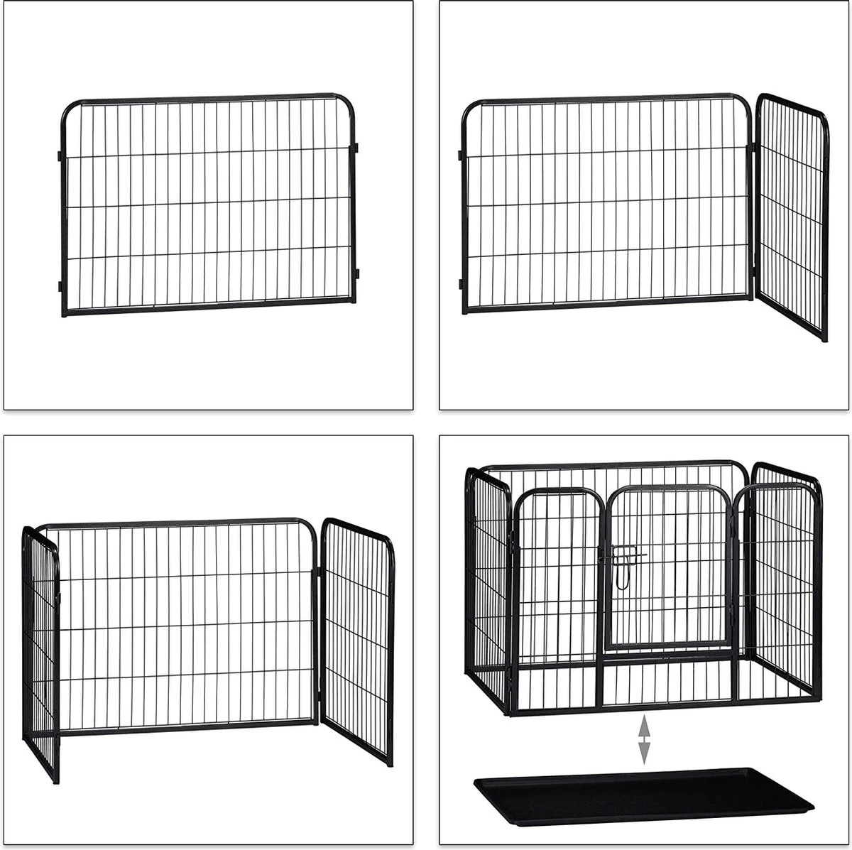 MaxxPet Puppyren - Hondenbench - Puppykennel - Hondenren - 125 X 78 X 80 Cm - Zwart 12 MaxxPet Puppyren - Hondenbench - Puppykennel - Hondenren - 125 X 78 X 80 Cm - Zwart - Afbeelding 10