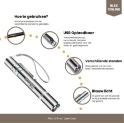 Rlek Online® Laserpen - USB Oplaadbaar - Online E-Book - Hondenspeelgoed - Laser - Kattenspeeltjes - 7 Verschillende Opties - Zaklamp/UV Licht -Honden Benodigdheden Verkoop 1200x1197 30