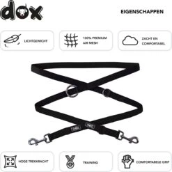 DDOXX Hondenriem Air Mesh, 3-voudig Verstelbaar, 2m | Voor Kleine & Grote Honden | Dubbele Riem Twee Honden Kat Puppy | Tug Leash Large | Lead Leash Small | Walking Leash Puppy Leash | Zwart, XS -Honden Benodigdheden Verkoop 1200x1199 22