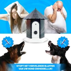 Vulpes Pets® Anti Blaf Apparaat Pro - Anti Blafband Voor Alle Honden - Luxe Hondentrainer - Diervriendelijk & Zonder Schok - Inclusief 9V Batterij - Waterbestendig - Ophangbaar - Instelbare Ultrasone Niveauregeling - 4 Standen -Honden Benodigdheden Verkoop 1200x1200 1002