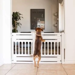 Iris Ohyama Huisdier Bariere PBR-600 - Kunststof - Wit/Beige - Uitschuifbaar -Honden Benodigdheden Verkoop 1200x1200 1123