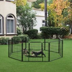 ACAZA Hondenren In 8 Panelen - Hondenkennel - Met Deur - 60 Cm Hoogte - Zwart -Honden Benodigdheden Verkoop 1200x1200 1213