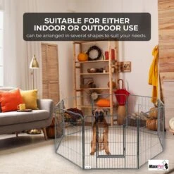 MaxxPet Puppyren - Hondenbench - Hondenren- Puppyren Met 8 Kennelpanelen - Staal -80 X 80 Cm Ø 210 Cm -Honden Benodigdheden Verkoop 1200x1200 1215