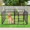 Merkloos Hondenren - Puppyren - Hondenkennel - 8 Kennelpanelen - Staal - 80 Cm Hoog - 640 Cm Omtrek - Uitbreidbaar -Honden Benodigdheden Verkoop 1200x1200 1234