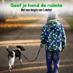 HGMD® Hondenriem - Hondenlijn 5 Meter- Innovatieve Remsysteem - Hondenriem - Zwart - Flexi Bele Rollijn - <20 Kg -Honden Benodigdheden Verkoop 1200x1200 1277