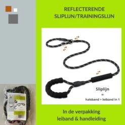 1FORME Hondenriem 15-25kg - Sliplijn Hond REFLECTEREND 2m, 1cm Ø - Jachtlijn 2 Ergonomische Handvaten - Dubbel Stop -Honden Benodigdheden Verkoop 1200x1200 1291