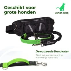 Canicross Looplijn Hond Met Heupriem Voor Hardlopen - Elastische Handsfree Hondenriem - Honden Trainingslijn - 150/200cm - Groen -Honden Benodigdheden Verkoop 1200x1200 1390