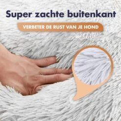Pet Perfect Donut Hondenmand XXL - 100cm - Fluffy Hondenkussen - Hondenbed - Créme/Bruin -Honden Benodigdheden Verkoop 1200x1200 1396