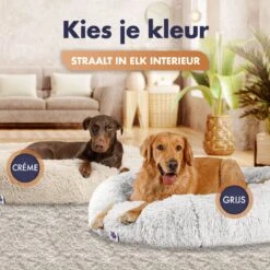 Pet Perfect Donut Hondenmand XXL - 100cm - Fluffy Hondenkussen - Hondenbed - Créme/Bruin -Honden Benodigdheden Verkoop 1200x1200 1399