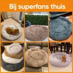 Happysnoots Hondenmand Met Rits - 80cm - Hondenbed - Donut Dog Bed - Fluffy - Grijs - Wasbaar -Honden Benodigdheden Verkoop 1200x1200 1539
