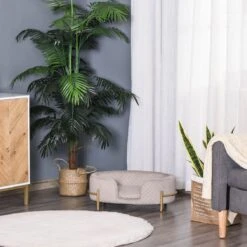 PawHut Huisdierenbank Hondenbank Kattenbank Zacht Rugleuning Metalen Poten Grijs D04-166 -Honden Benodigdheden Verkoop 1200x1200 1550