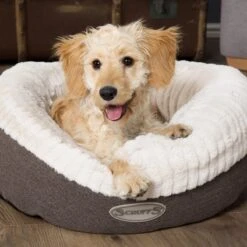 Scruffs Ellen Donut - Warme Hondenmand Van Imitatiebont - Kleur Grijs, Roze Of Bruin - Maat M Of L - Kleur: Grijs, Maat: Medium -Honden Benodigdheden Verkoop 1200x1200 1578