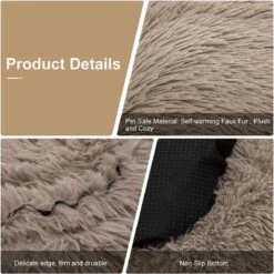 HONDEN RELAX Kussen - Superzacht Fluffy Ronde Mand 100 Cm - Taupe/Zandkleur -Honden Benodigdheden Verkoop 1200x1200 1584