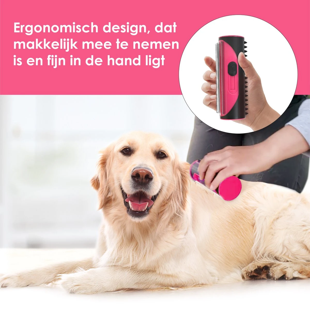 Frenkies HuisdierPlezier Hondenborstel - Borstels - Hondenborstel - Hondenkam - Roze 5 Frenkies HuisdierPlezier Hondenborstel - Borstels - Hondenborstel - Hondenkam - Roze - Afbeelding 3