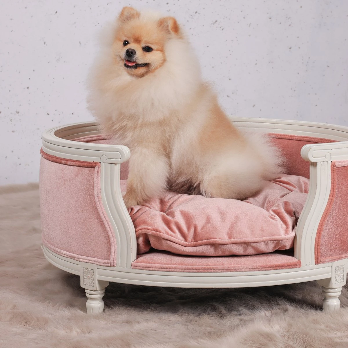 Lord Lou - George Roze Velvet S - Luxe Hondenmand - Luxe Kattenmand - 49x40x31 9 Lord Lou - George Roze Velvet S - Luxe Hondenmand - Luxe Kattenmand - 49x40x31 - Afbeelding 7